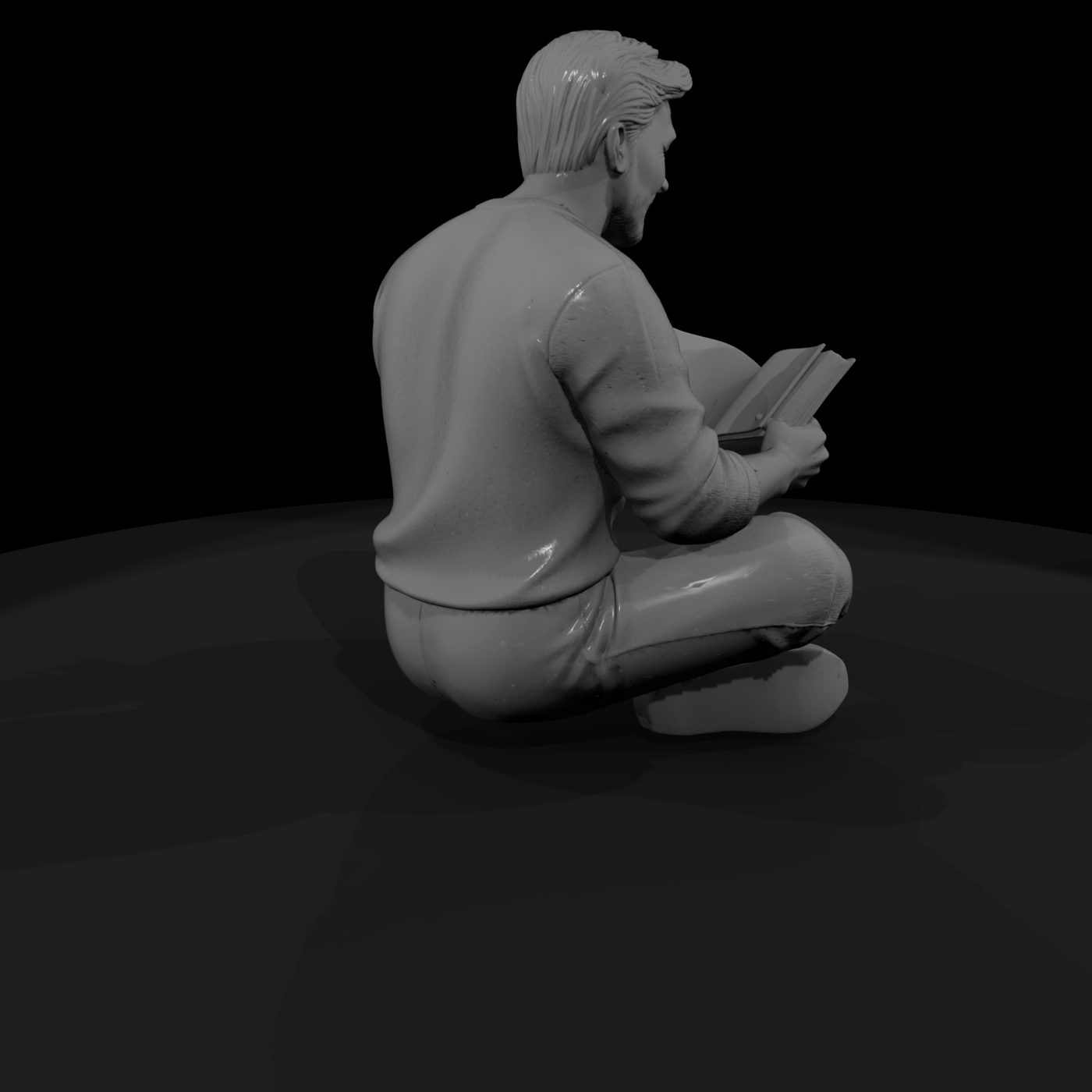 0055 Family Dad Reading Book