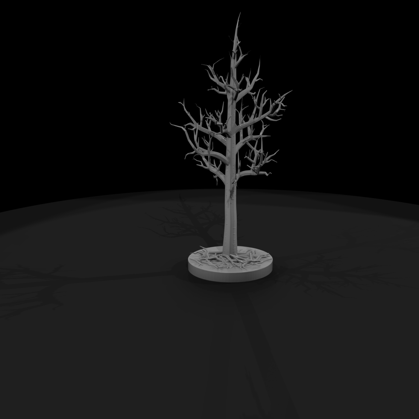 Stylized Bare Birch Tree