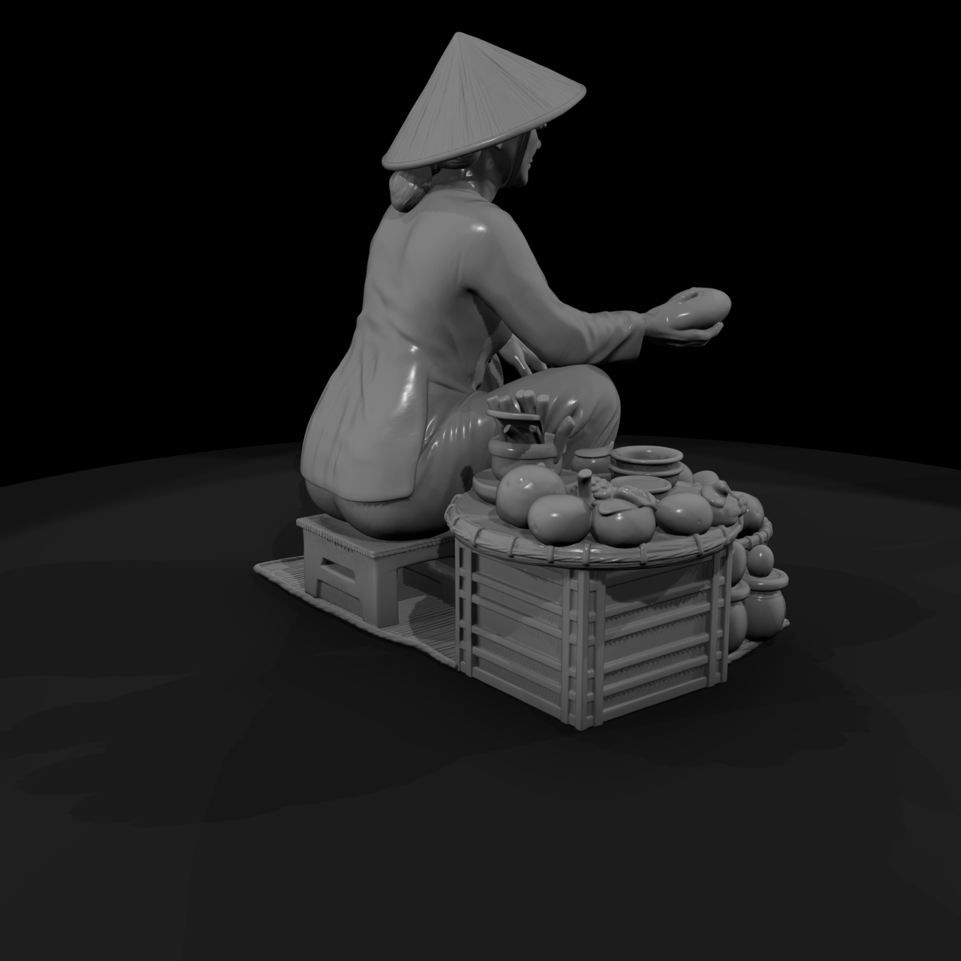 Vnh 087 Civilian Market Vendor