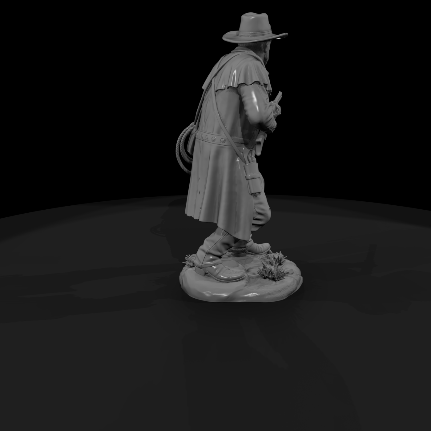 Old West Bounty Hunter with Rifle