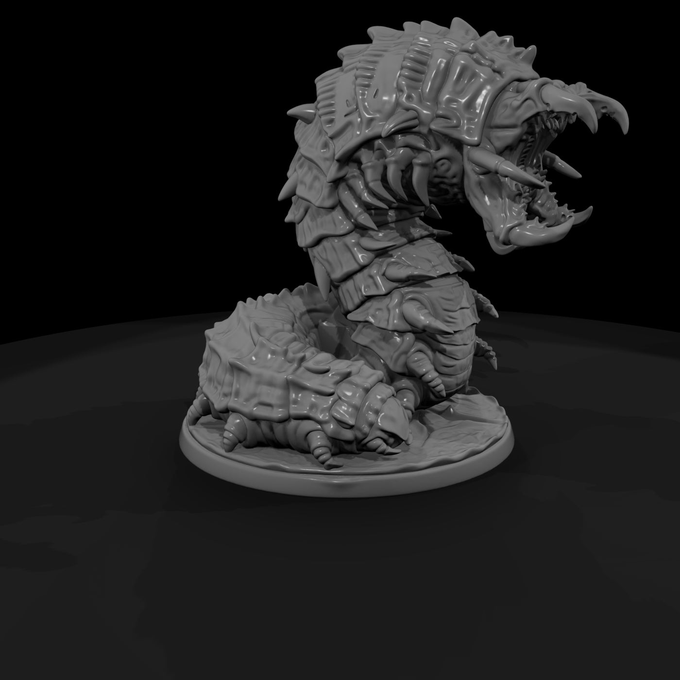 stylized-spiked-giant-predatory-worm-3d-miniature