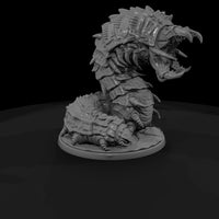 stylized-spiked-giant-predatory-worm-3d-miniature — thumbnail 3