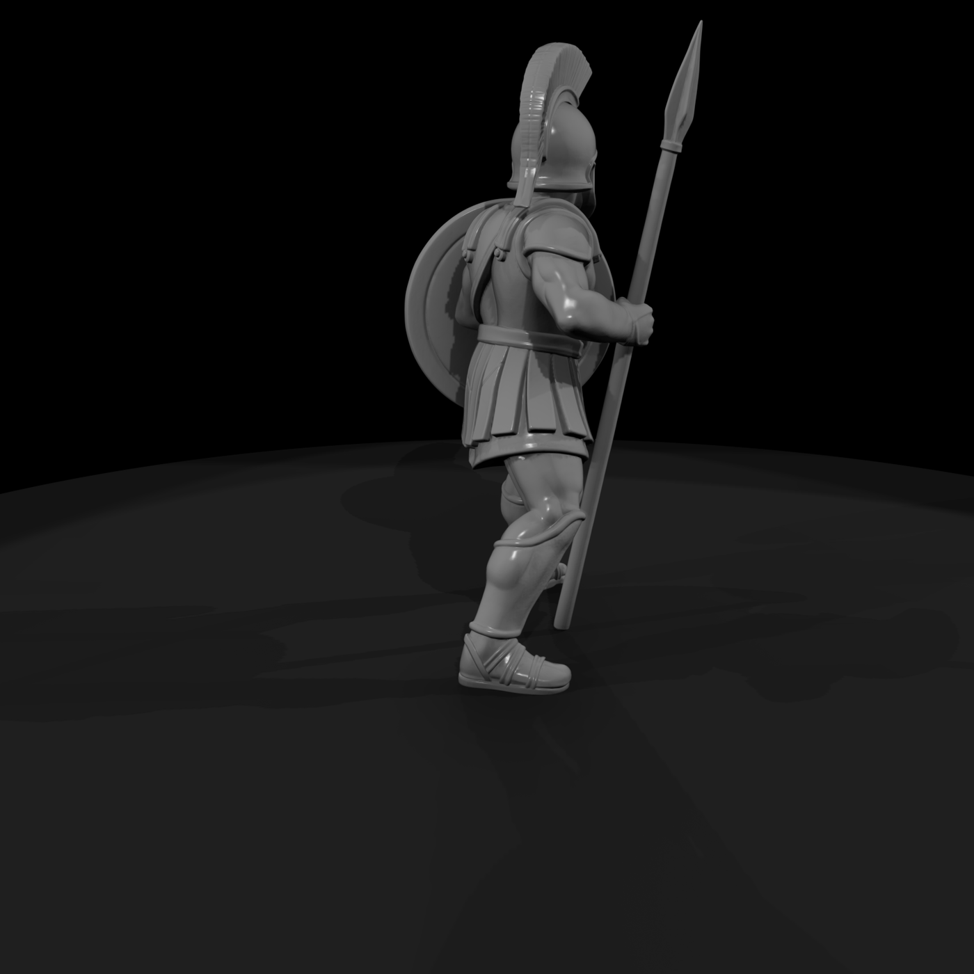 Hist 0203 Spartan Shield Bearer Miniature Figure