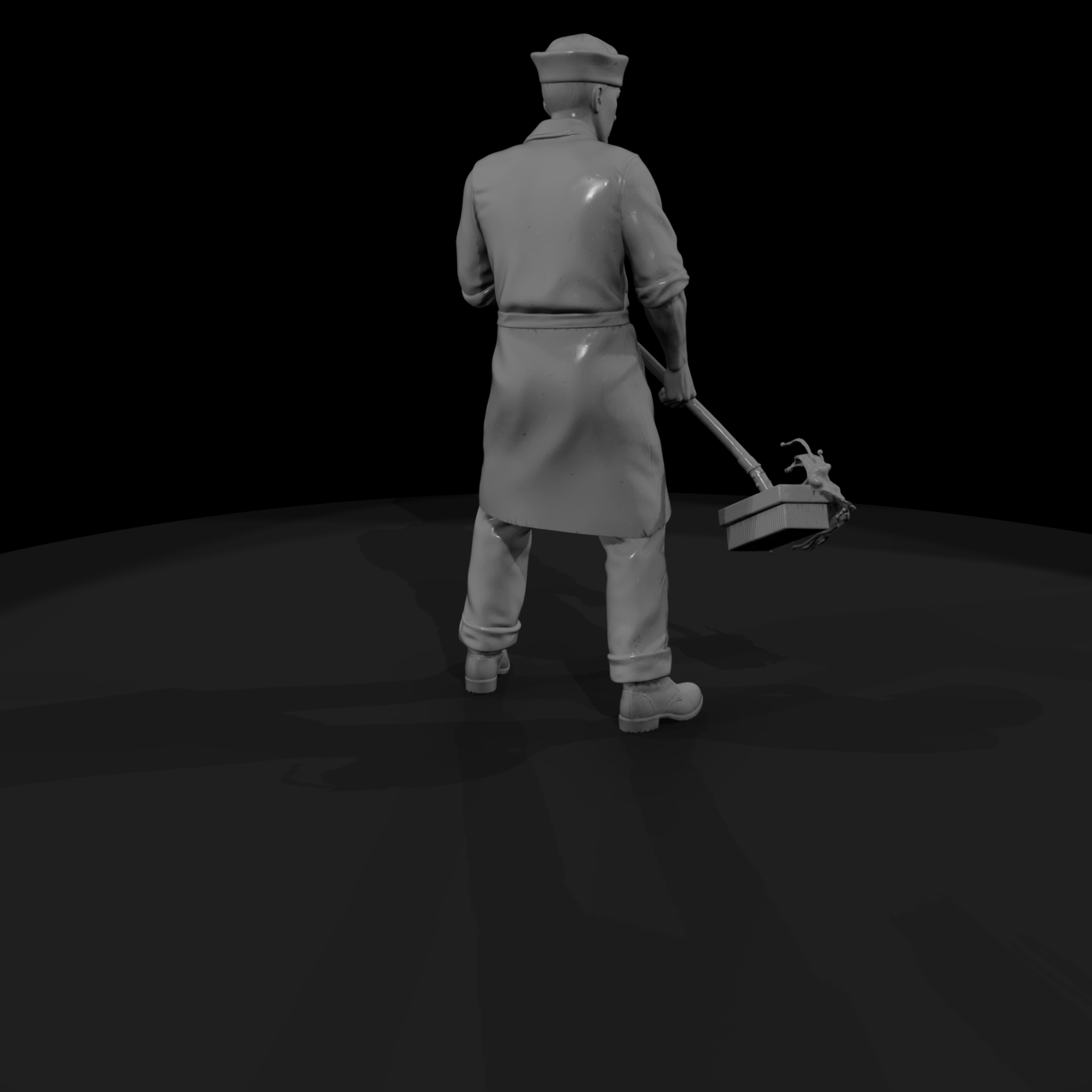 Sailor Swabbing the Deck