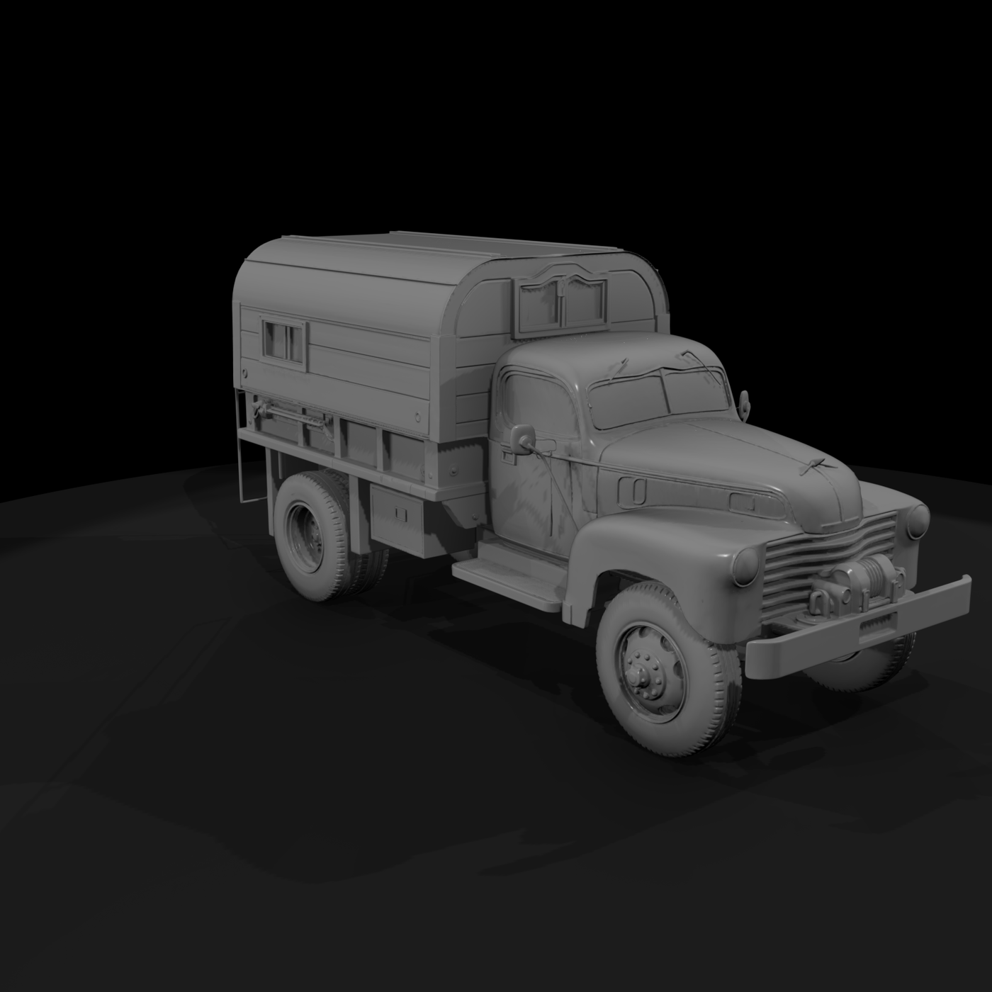Vintage Camper Pickup