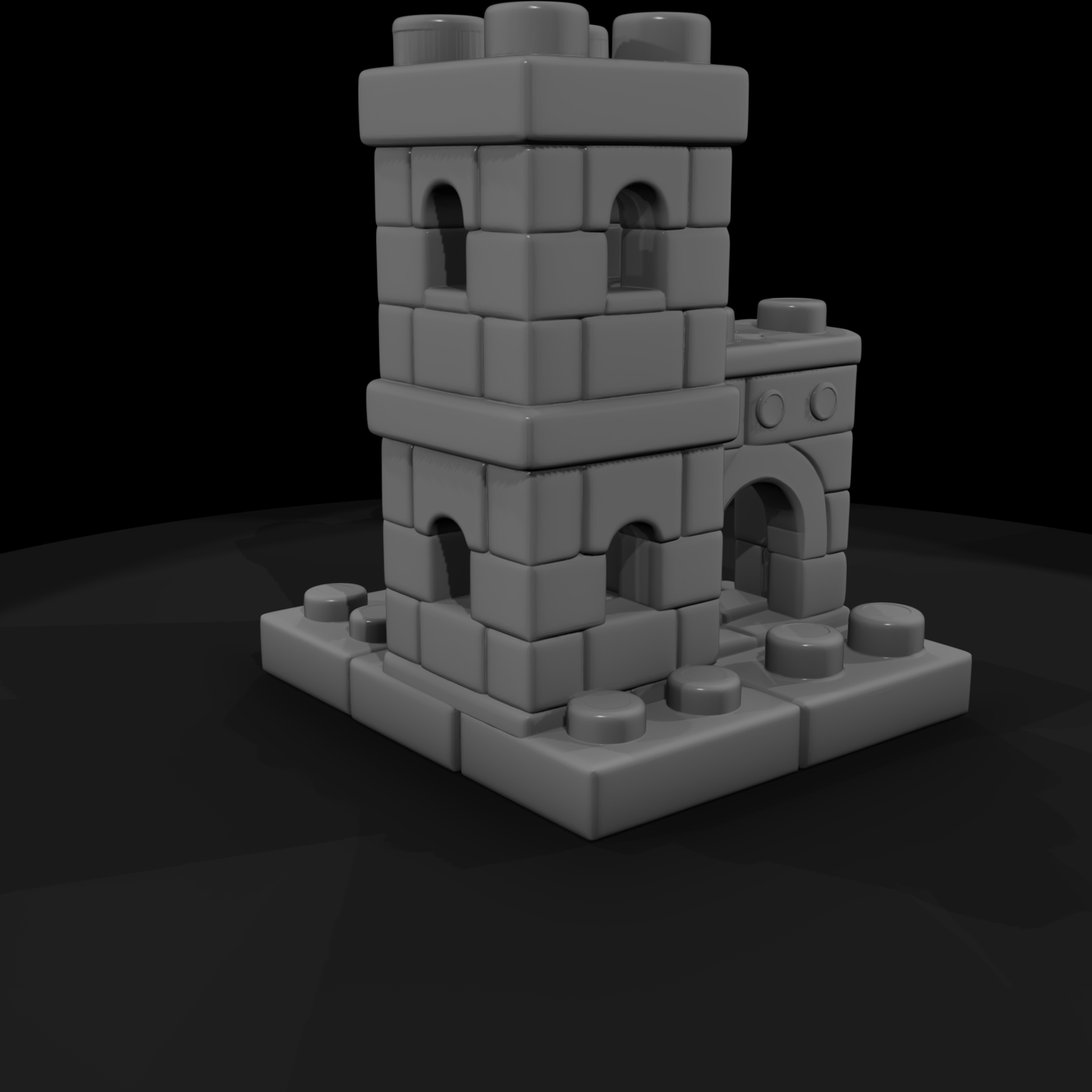 Mr Toyprops 100 001 004 Toy Brick Castle Ruin