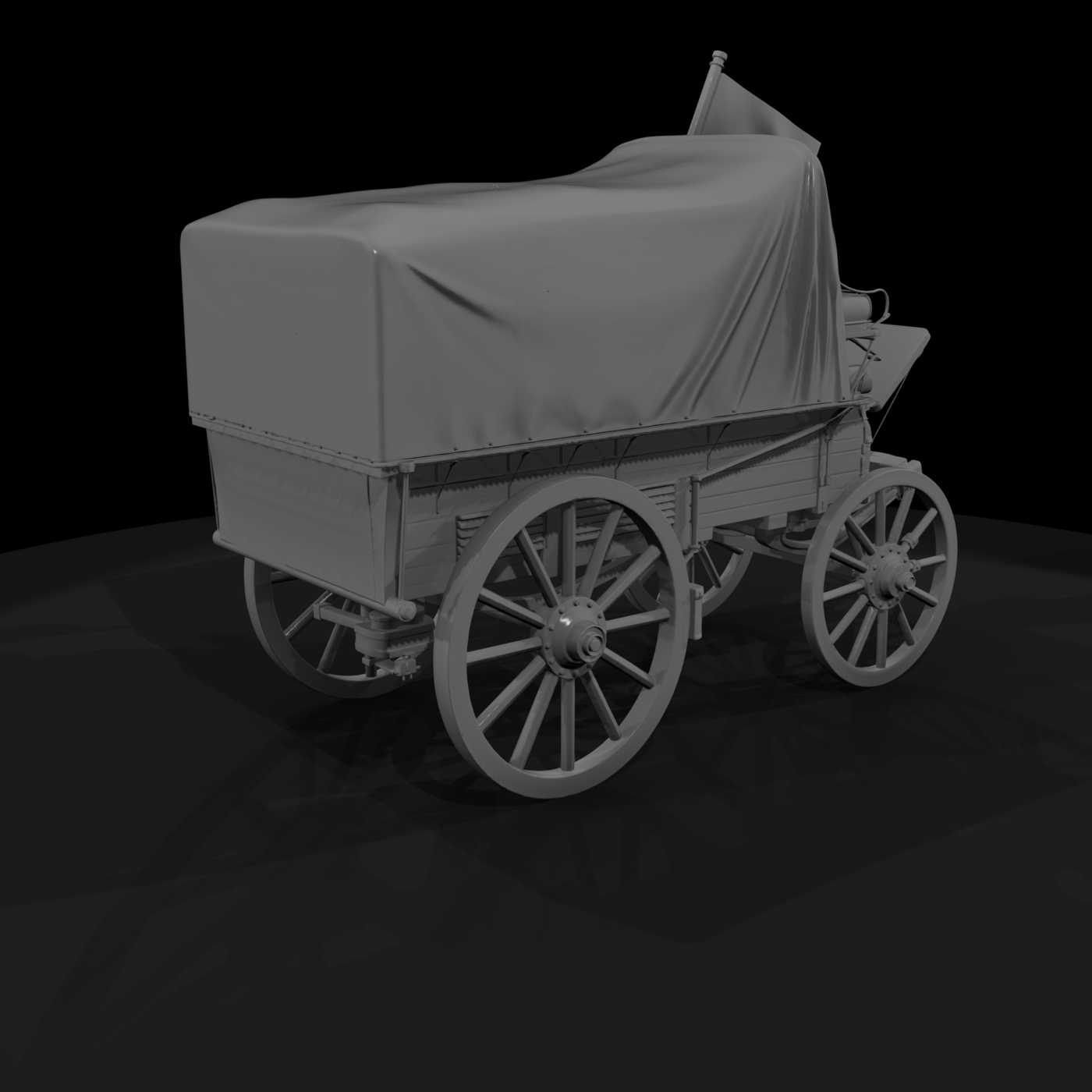 Victorian Horse-Drawn Ambulance Wagon