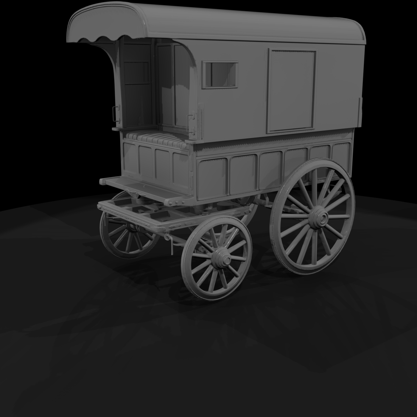 Covered Horse Wagon — Model Railroad