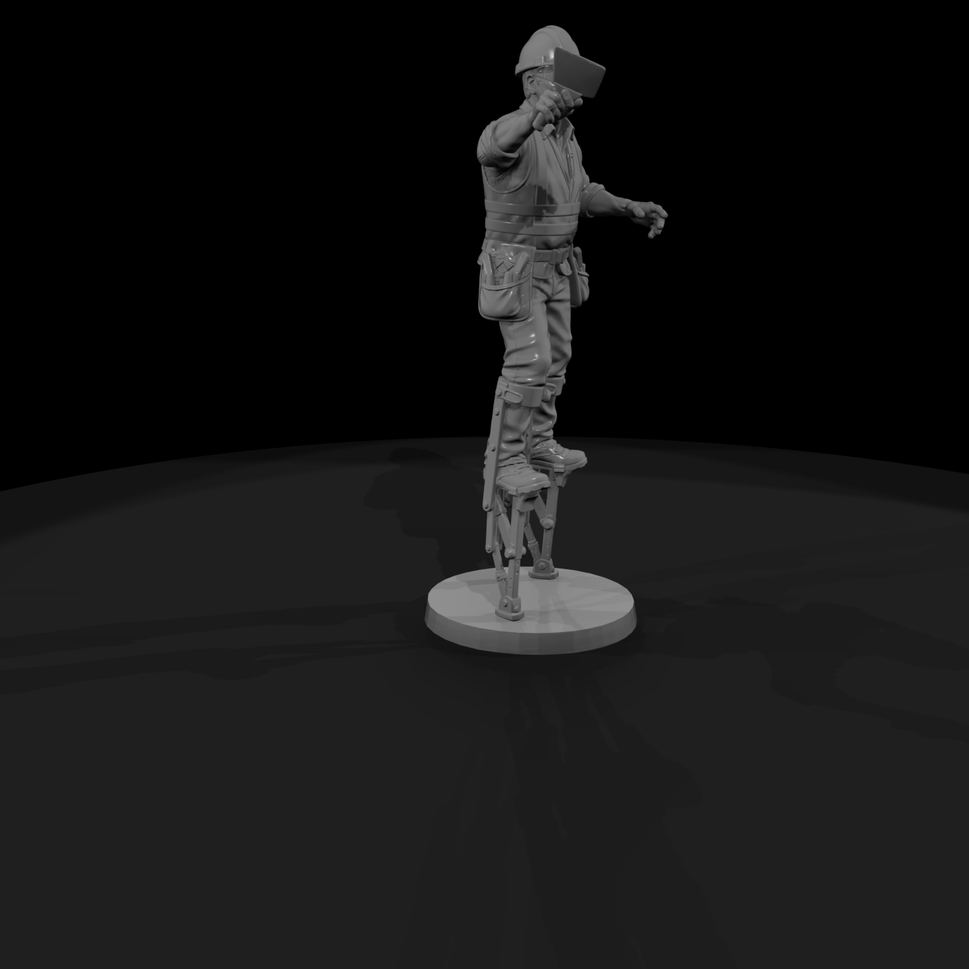 Drywall Finisher on Stilts