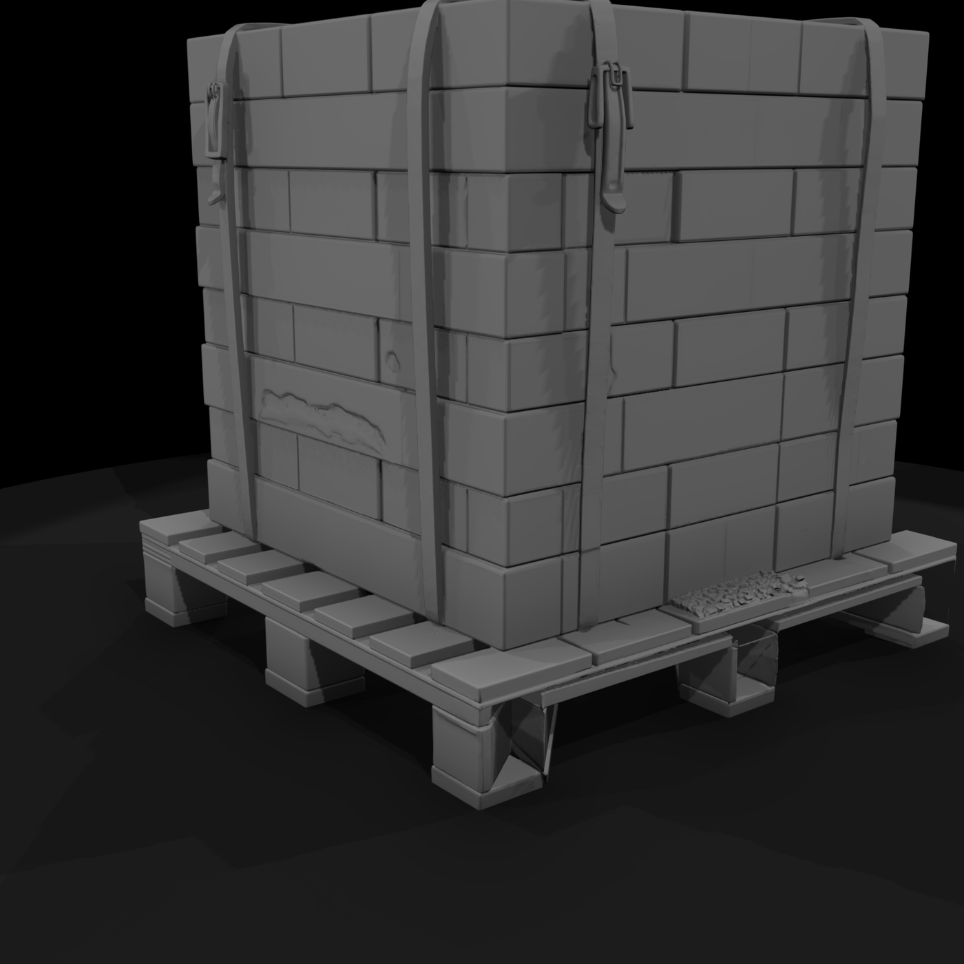 Strapped Brick Pallet
