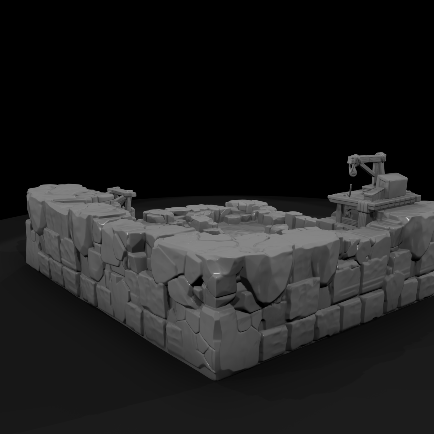 Flooded Quarry Pit with Hoist