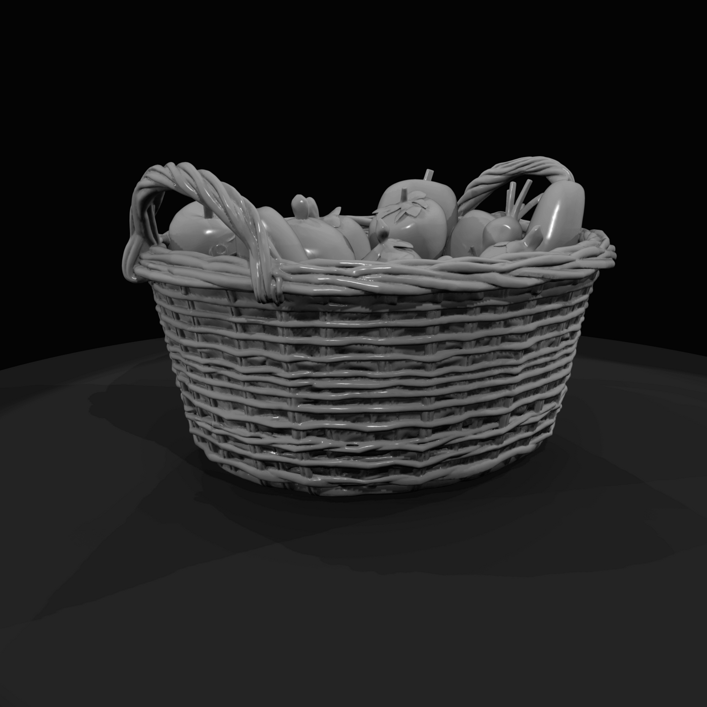 Woven Basket of Fresh Fruit