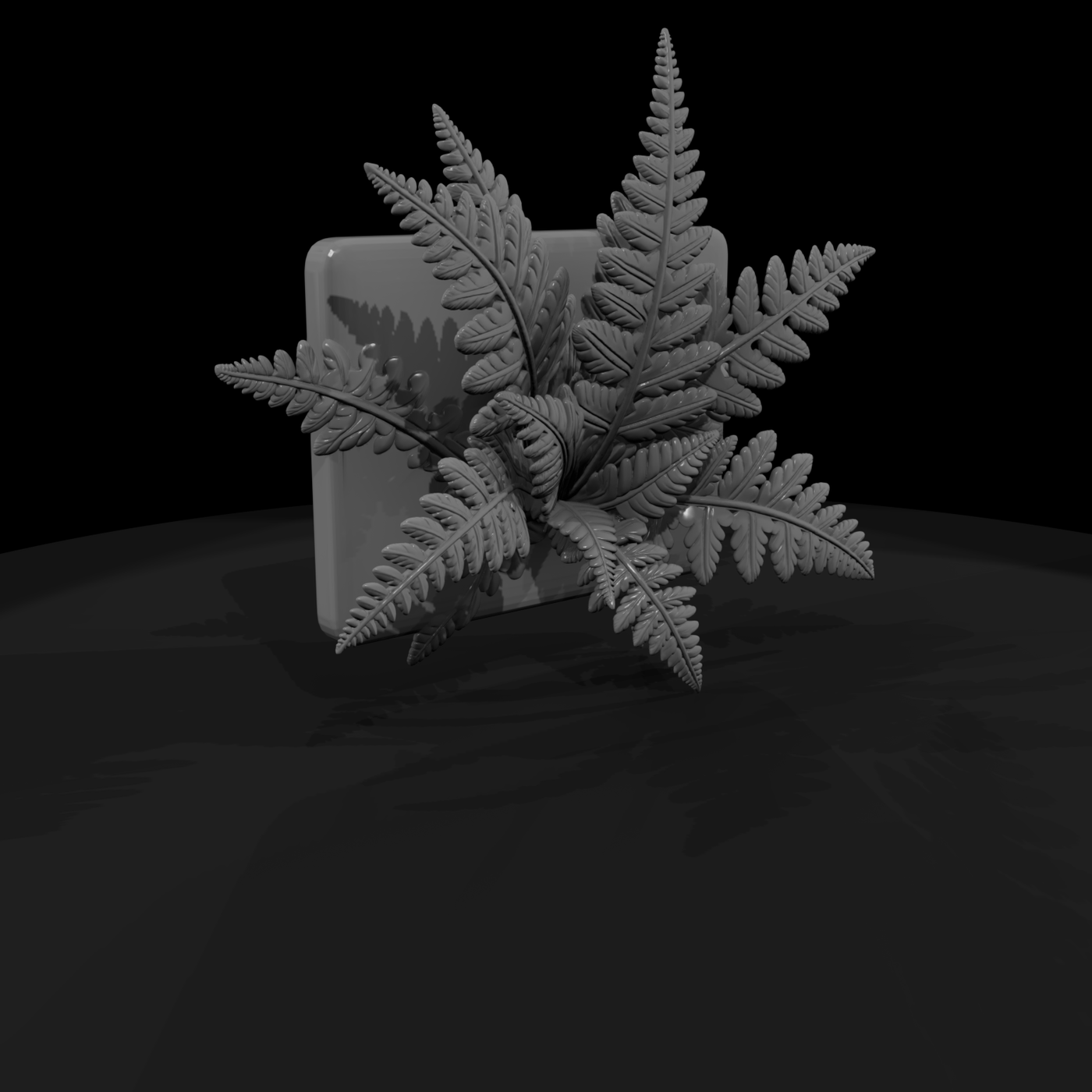 Stylized Wall-Mounted Fern