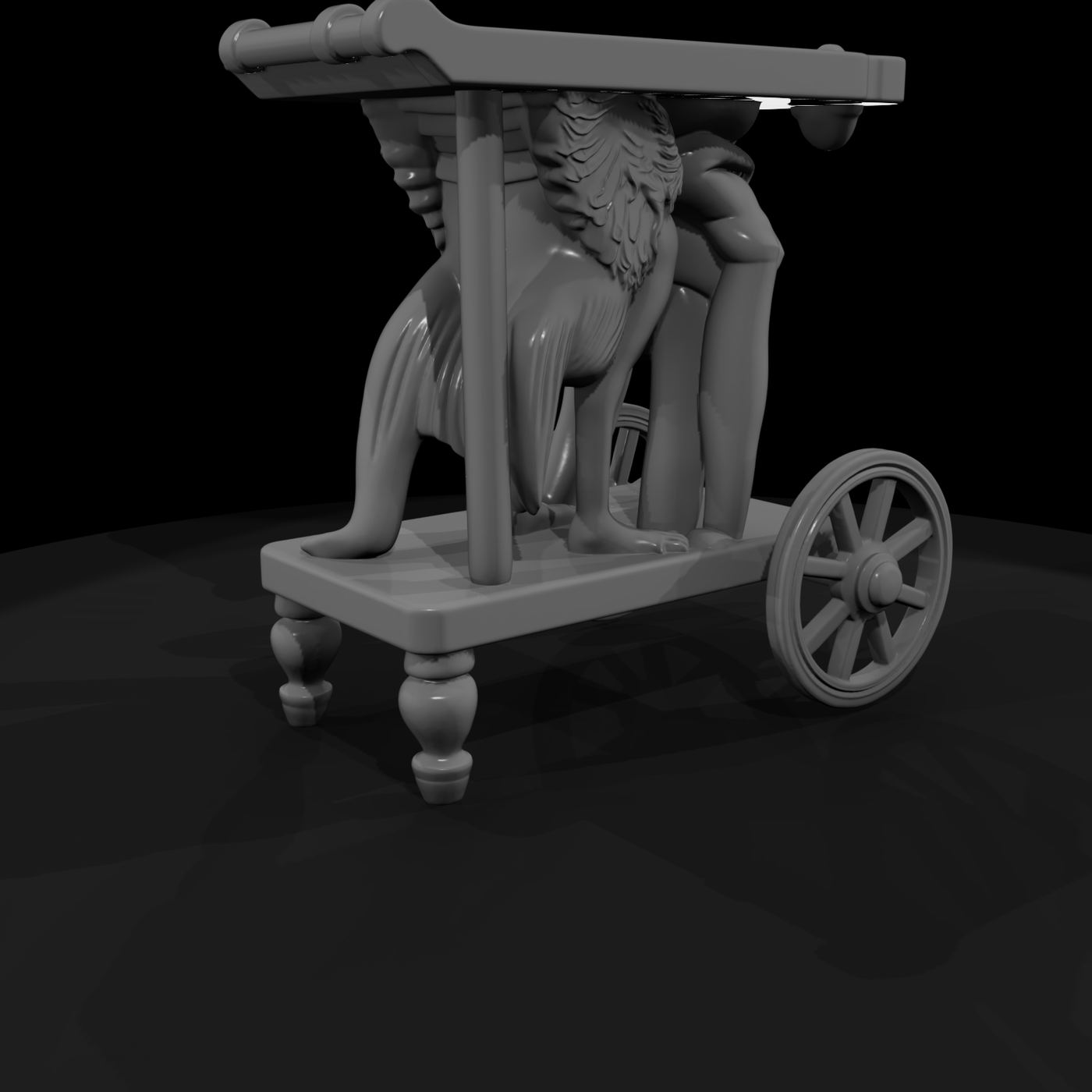 Surreal Figural Serving Cart & Model Railroads