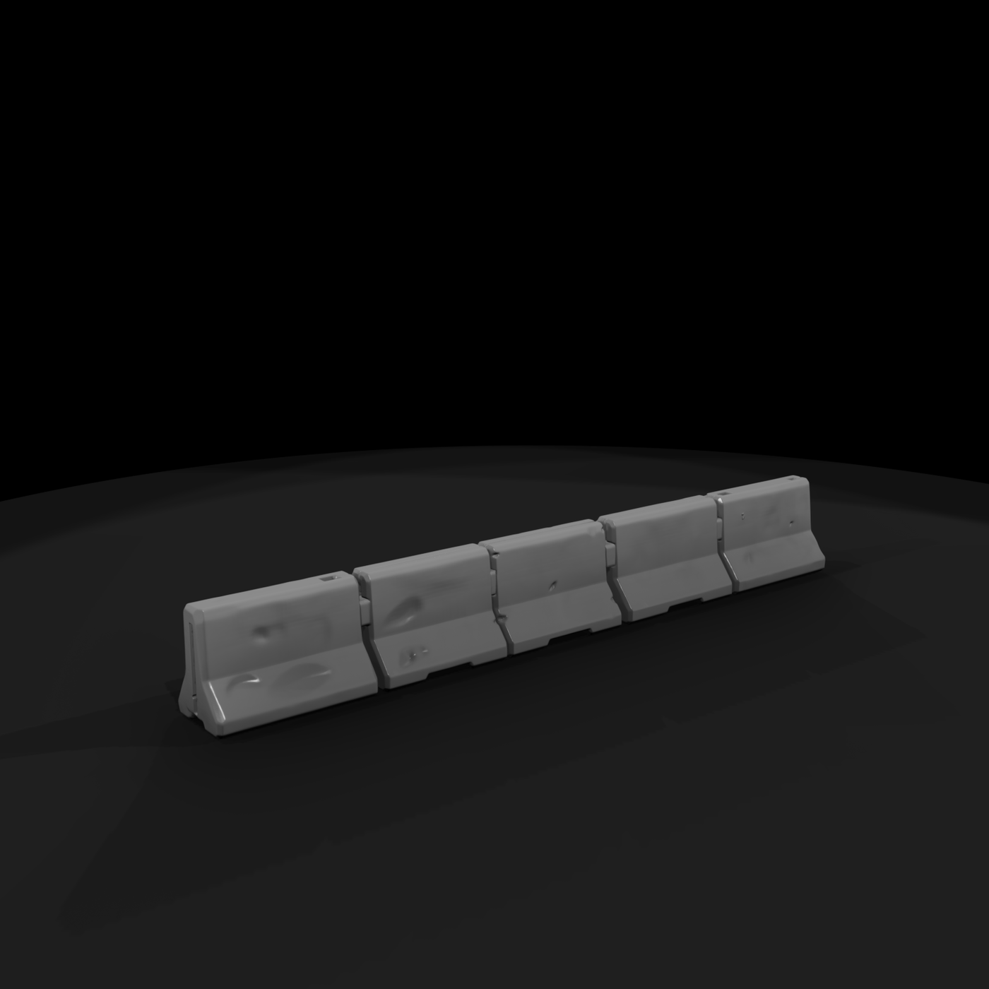 Camouflaged Concrete Jersey Barriers