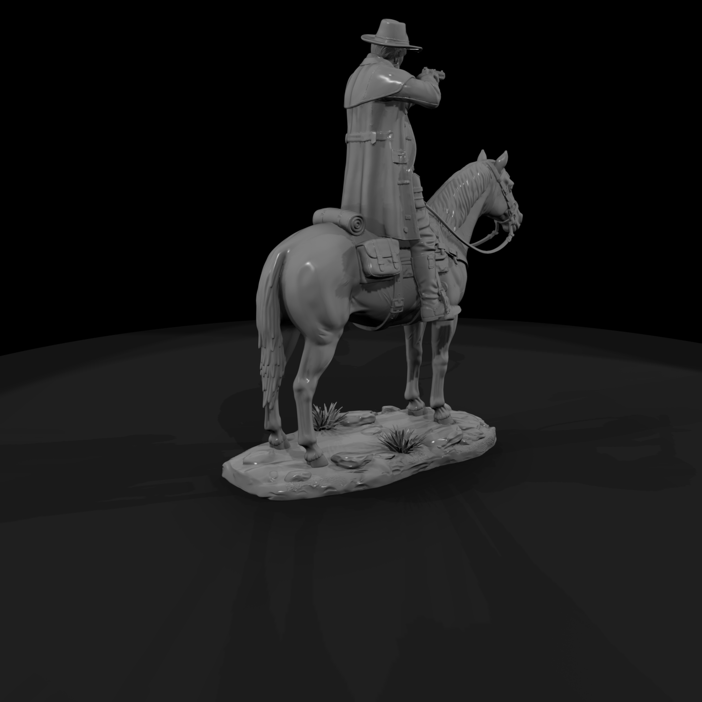 Old West Posse Rider on Horseback