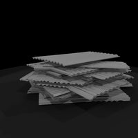 weathered-corrugated-metal-roof-panel-diorama-prop-688559 — thumbnail 4