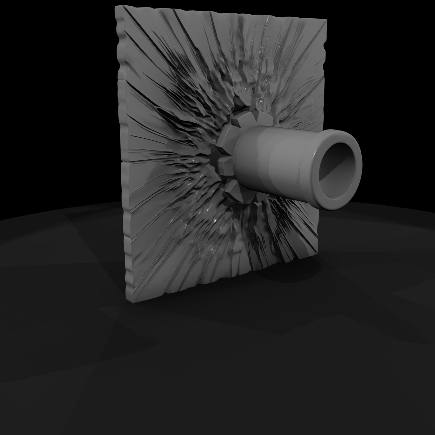 Sci‑Fi Wall Vent Impact Panel