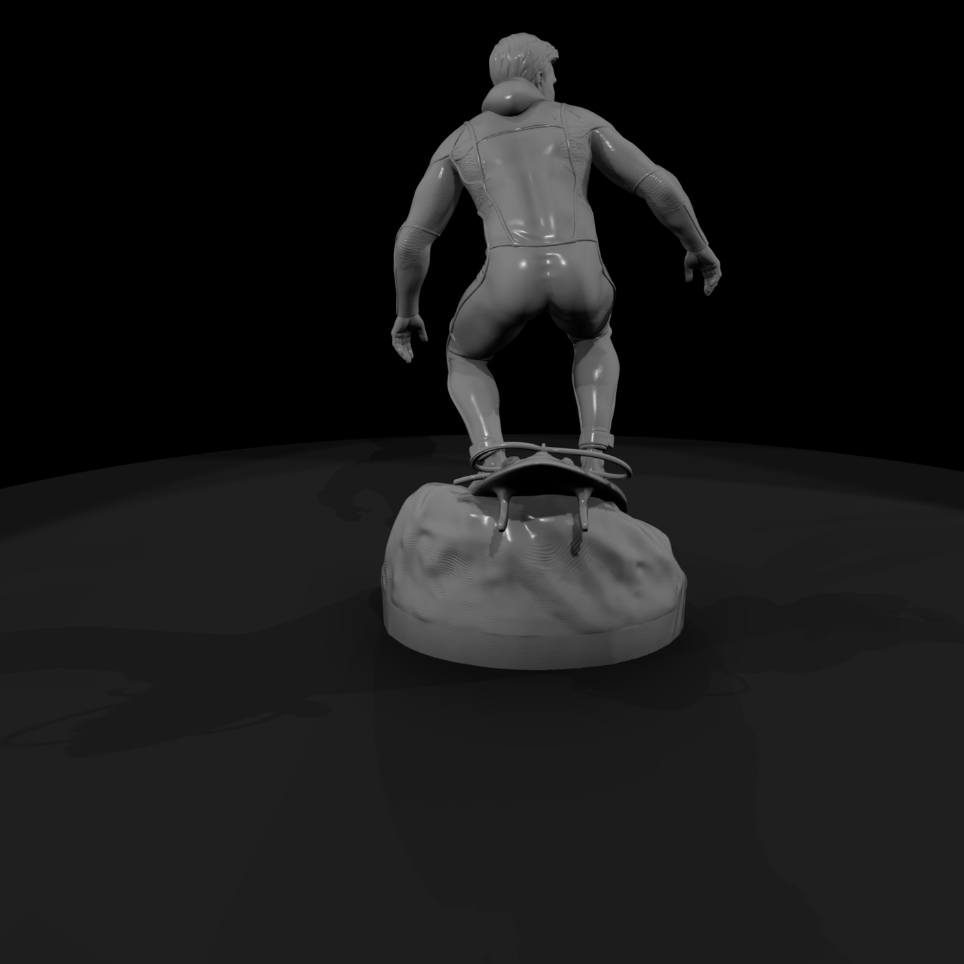 Surfer Riding a Wave