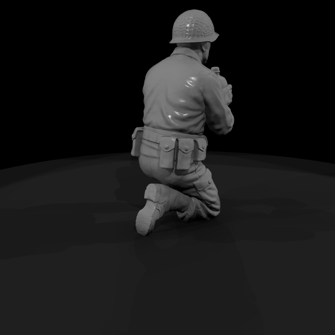 Ww2 Army 064 Wwii U S Army Resting Soldier Figure