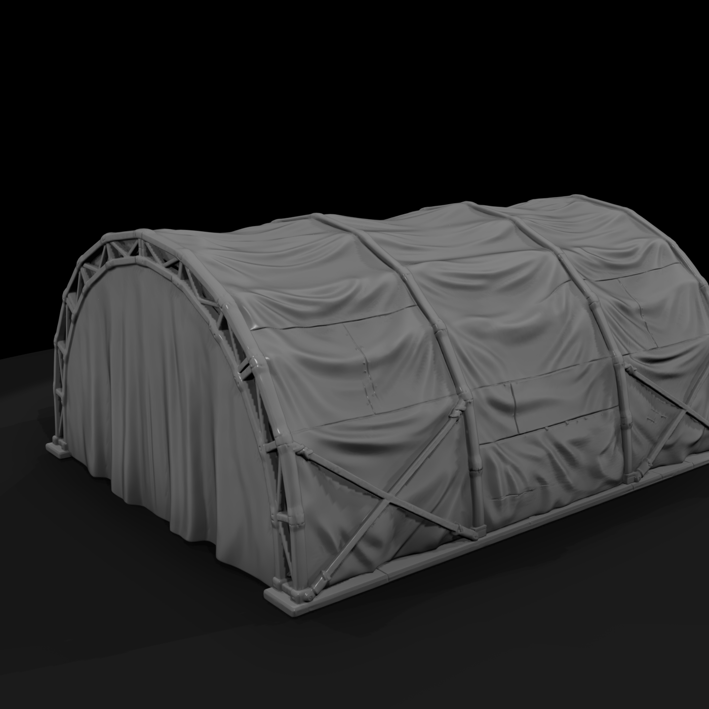 Mil 244 Modern Desert Clamshell Tent Hangar