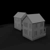 low-poly-suburban-duplex-house-401839 — thumbnail 3