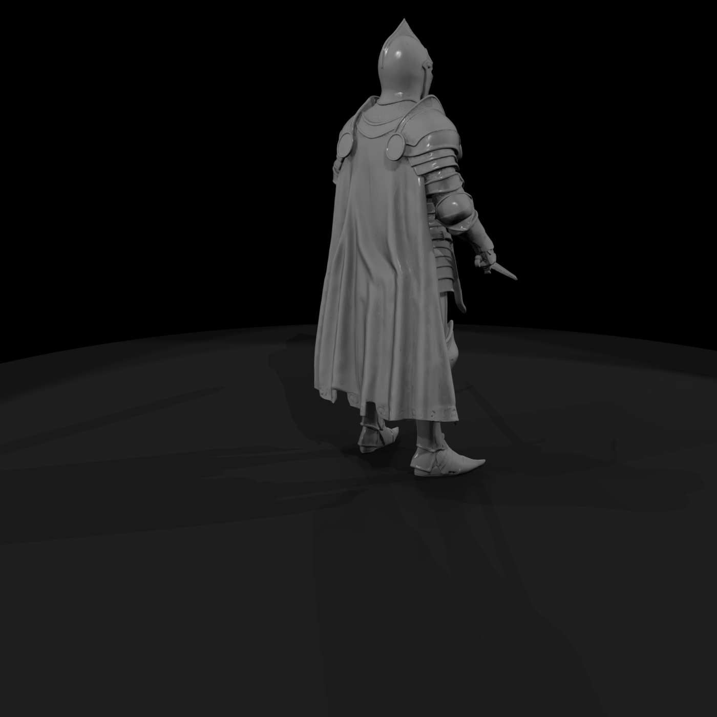 Medieval Knight in Full Plate Armor