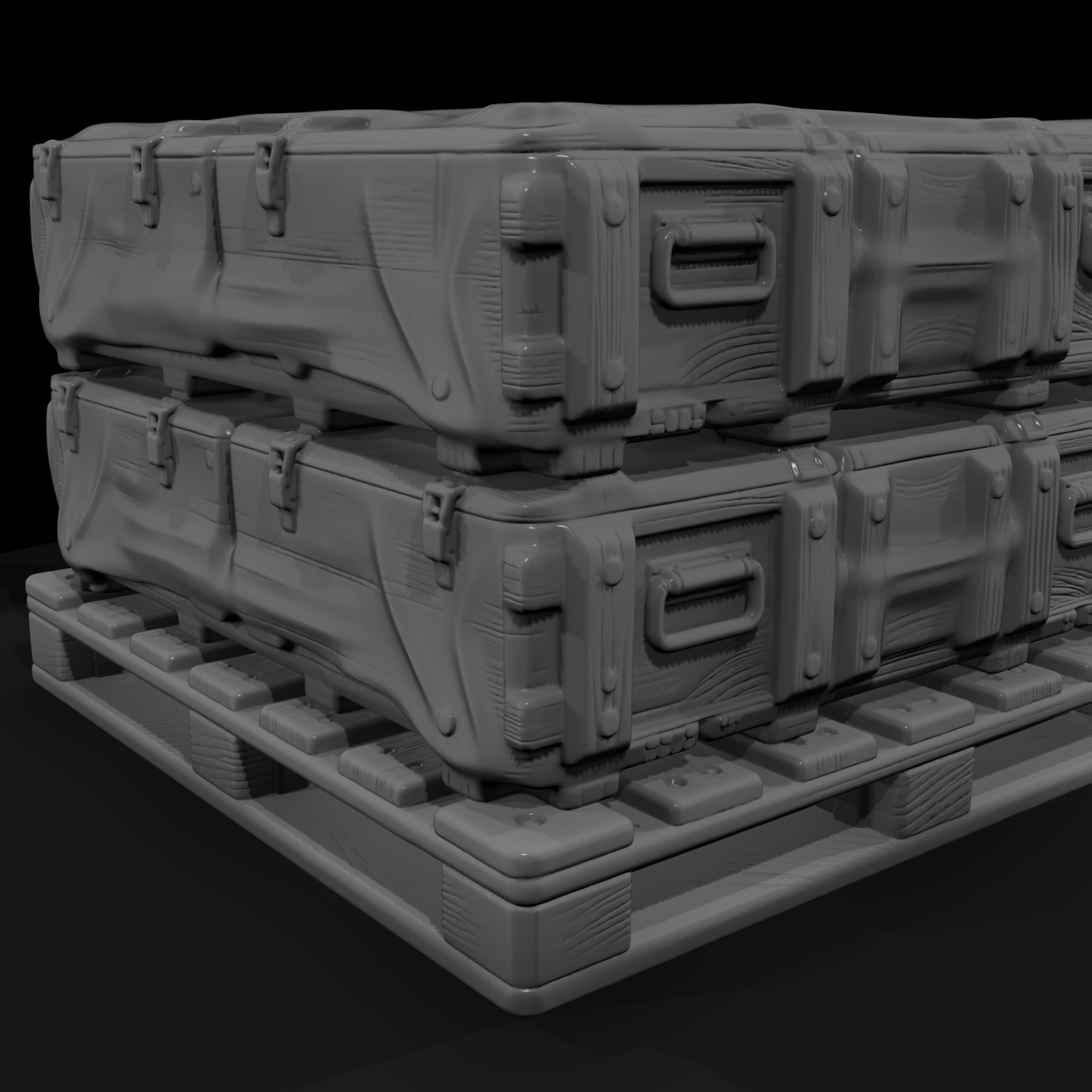 Mil 233 1980S Cold War Ammo Pallet Stack