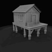 dockside-wooden-pier-shack-model — thumbnail 3