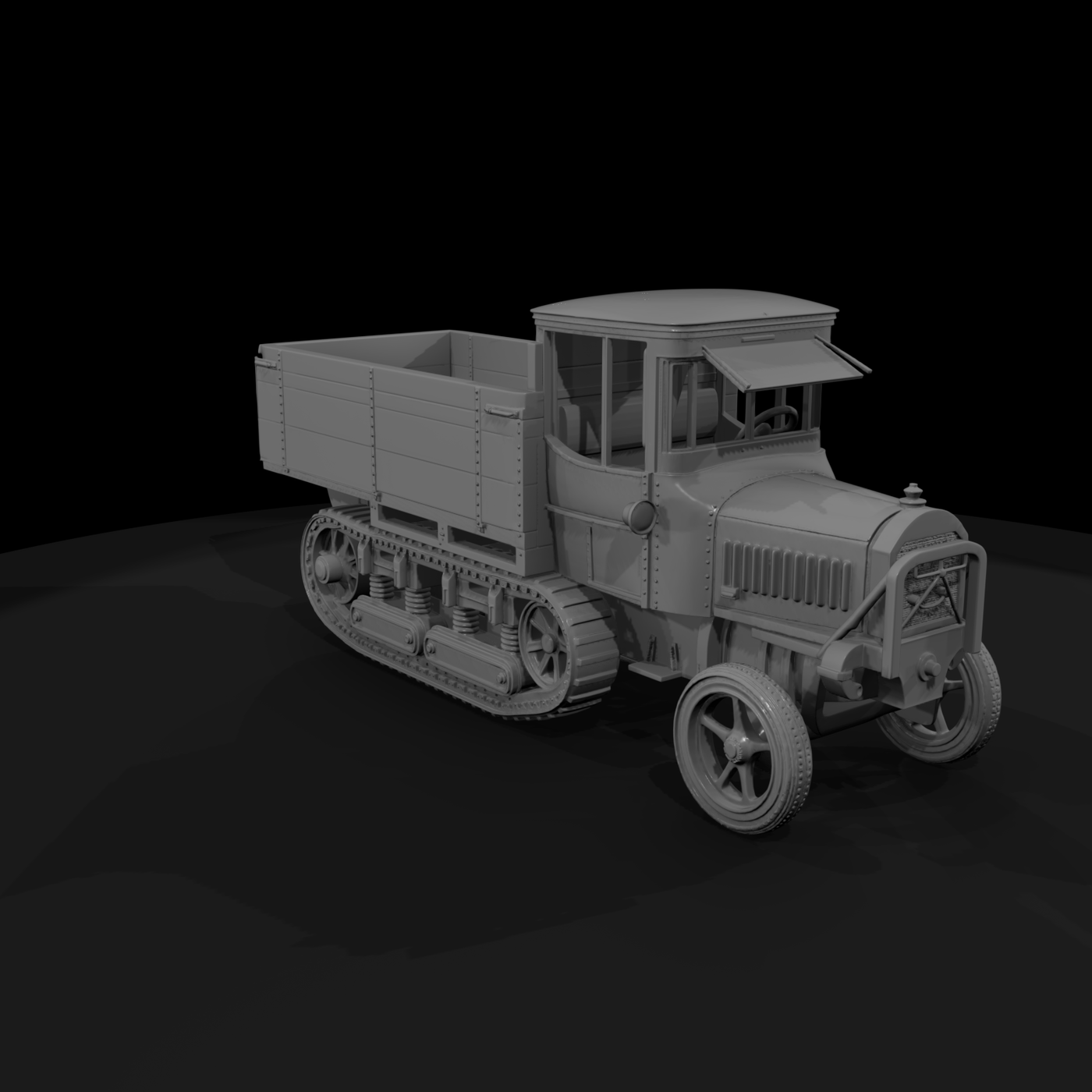 Vintage Half-Track Cargo Truck