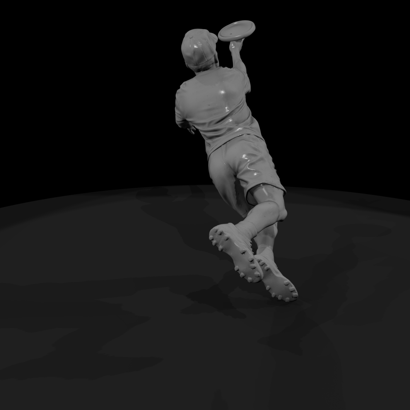 Diving Ultimate Frisbee Player
