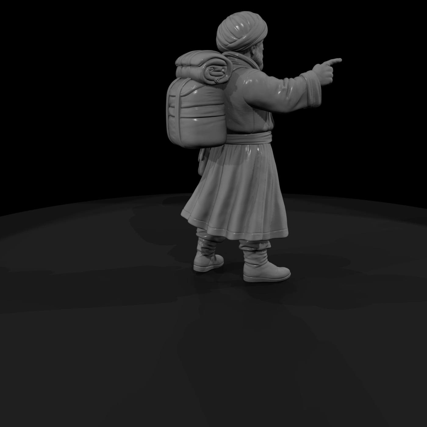 Hist 0227 Silk Road Trader Miniature Figure
