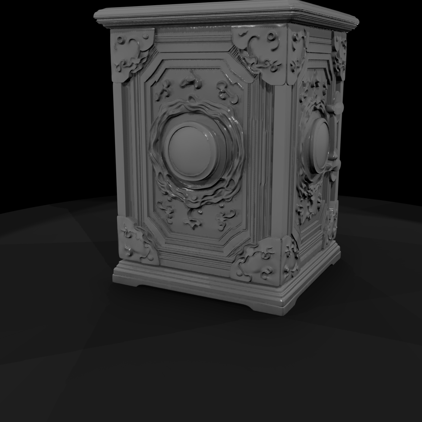 Ornate Victorian Carved Safe — Strongbox