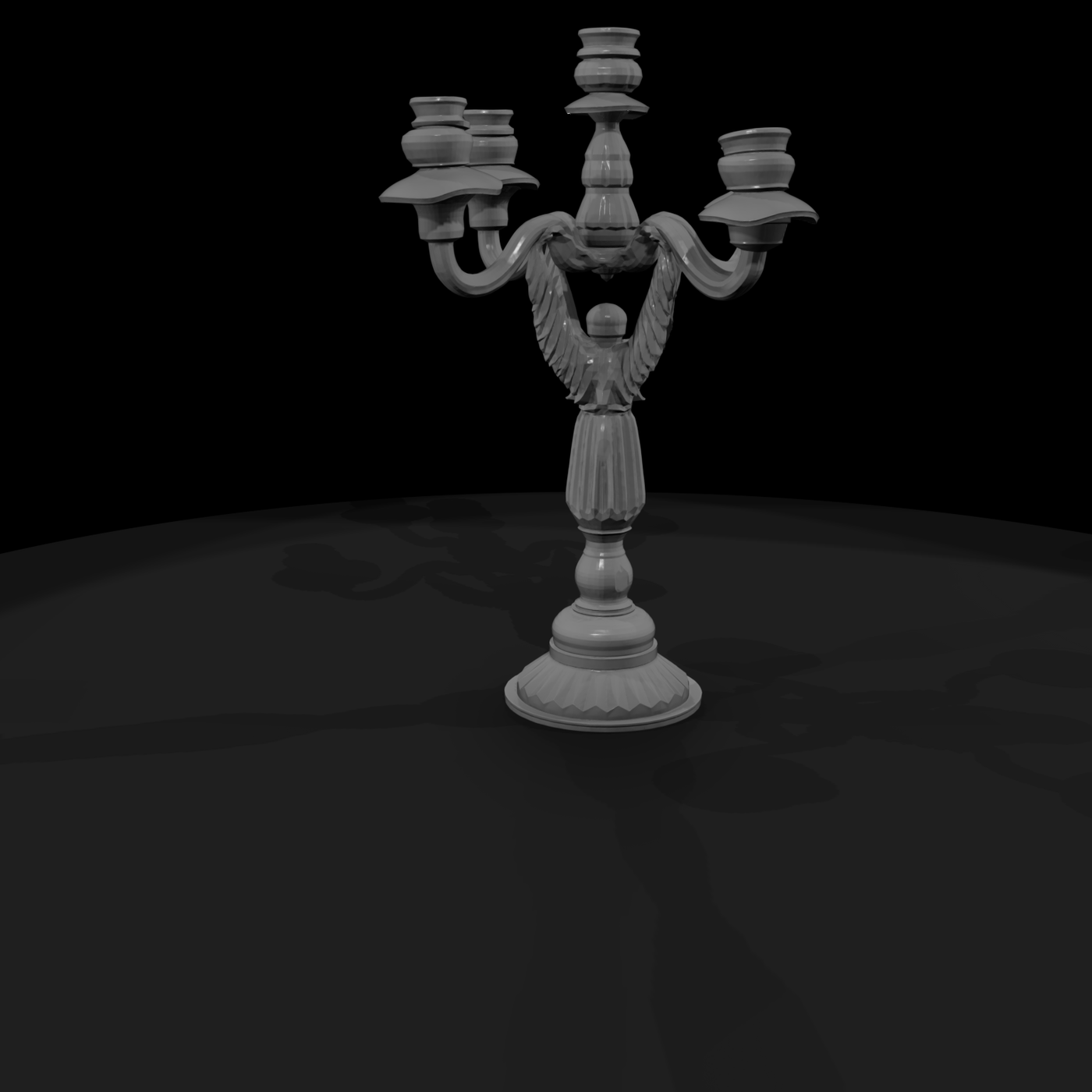 Baroque Angel Candelabra — 5-Arm Ornament
