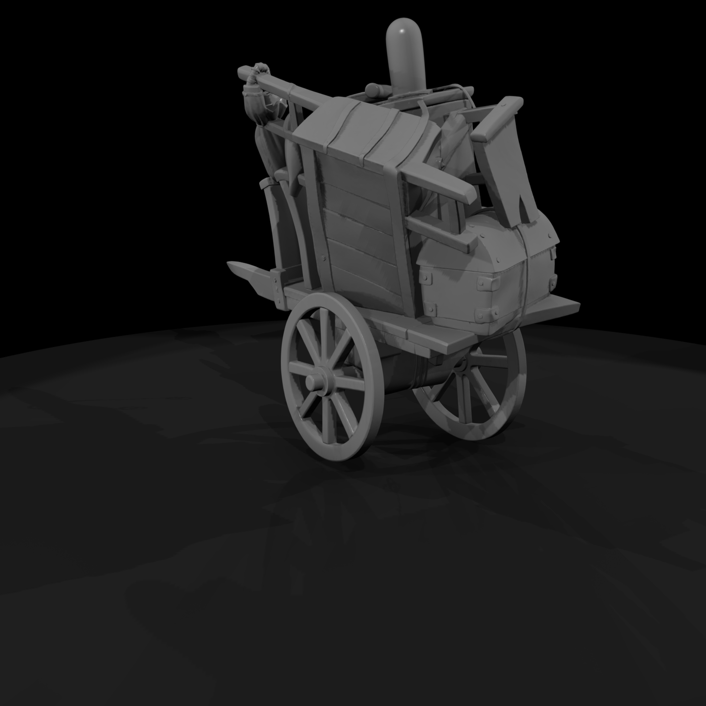 Medieval Merchant Travel Cart