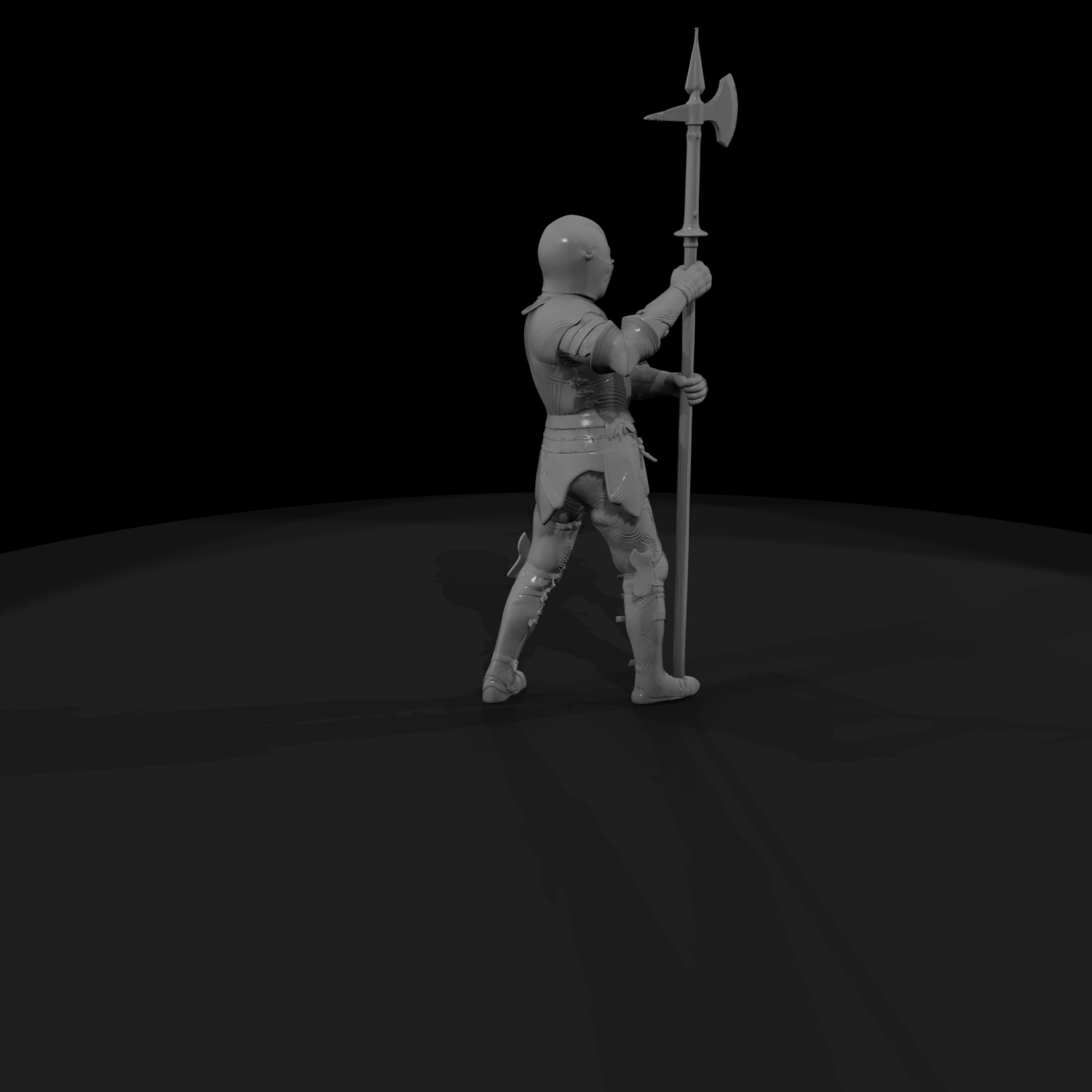Medieval Knight with Polearm