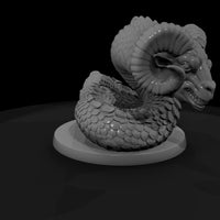 stylized-ram-headed-serpent-3d-miniature-cmdx6myd — thumbnail 3