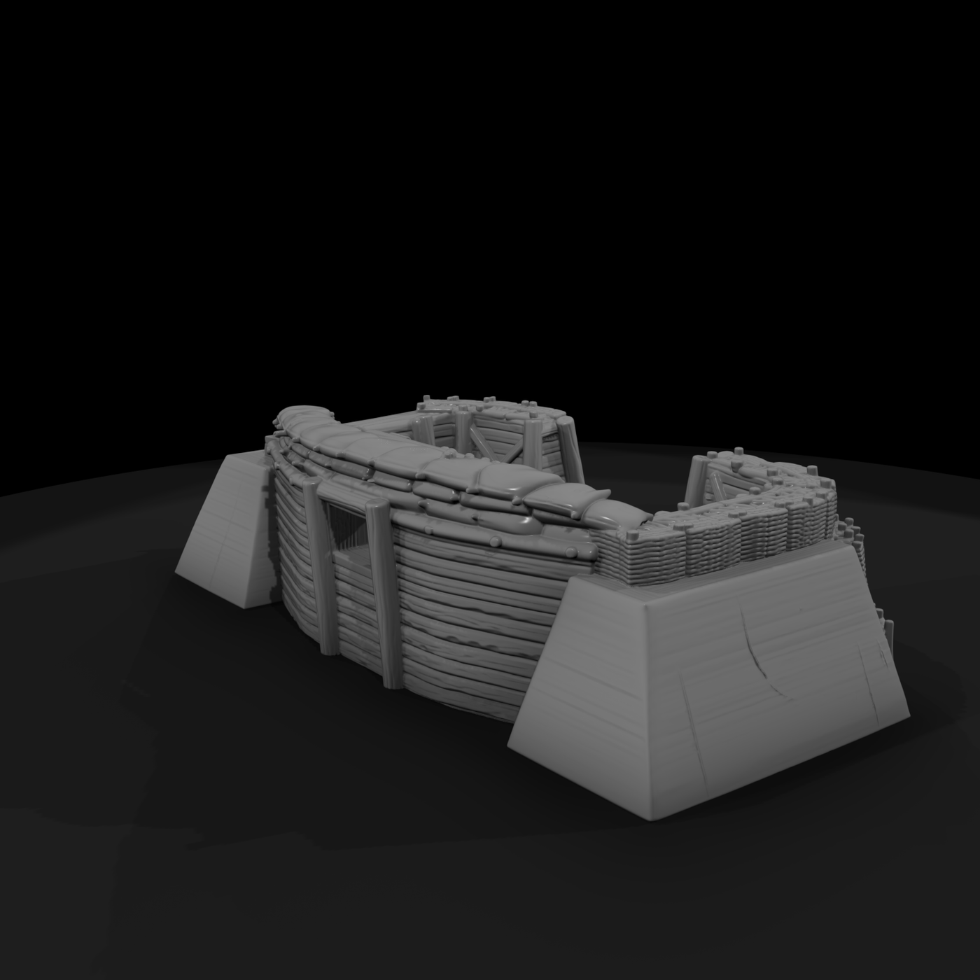 Mil 002 Civil War Earthwork Redoubt