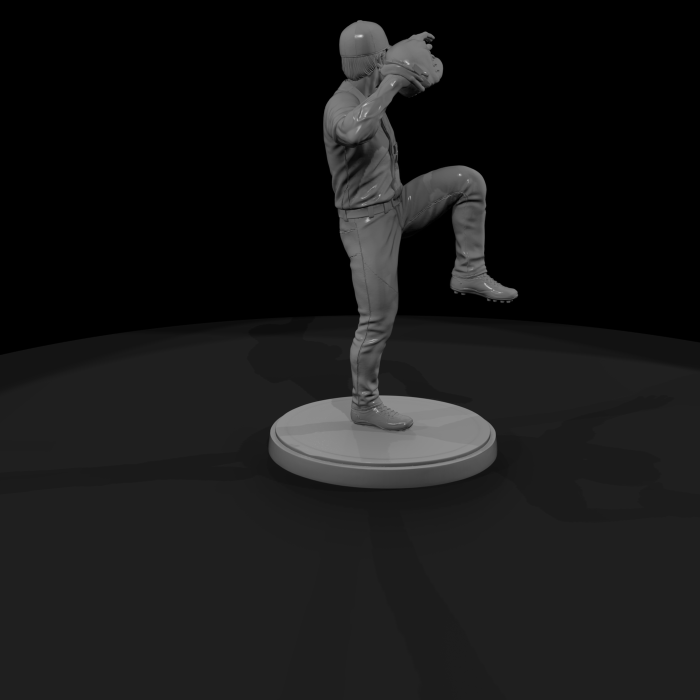 Poparc 0284 Baseball Pitcher Windup Alternate Pose