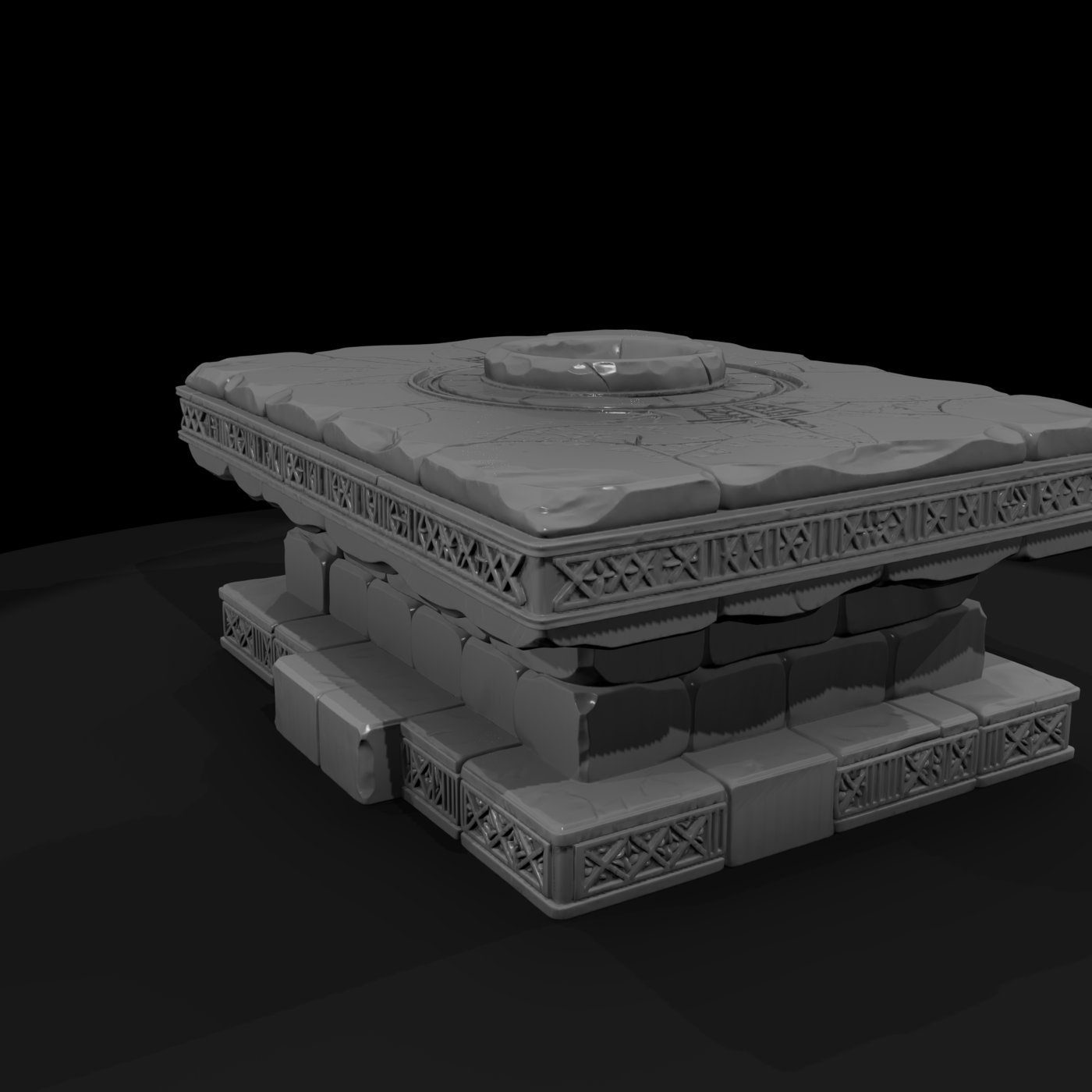 Runic Ritual Stone Altar