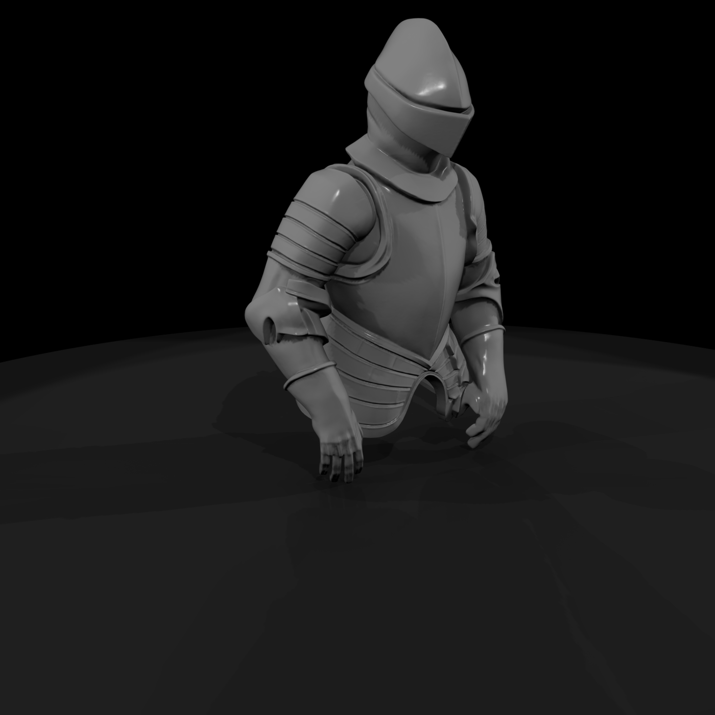 Medieval Knight Armor Bust