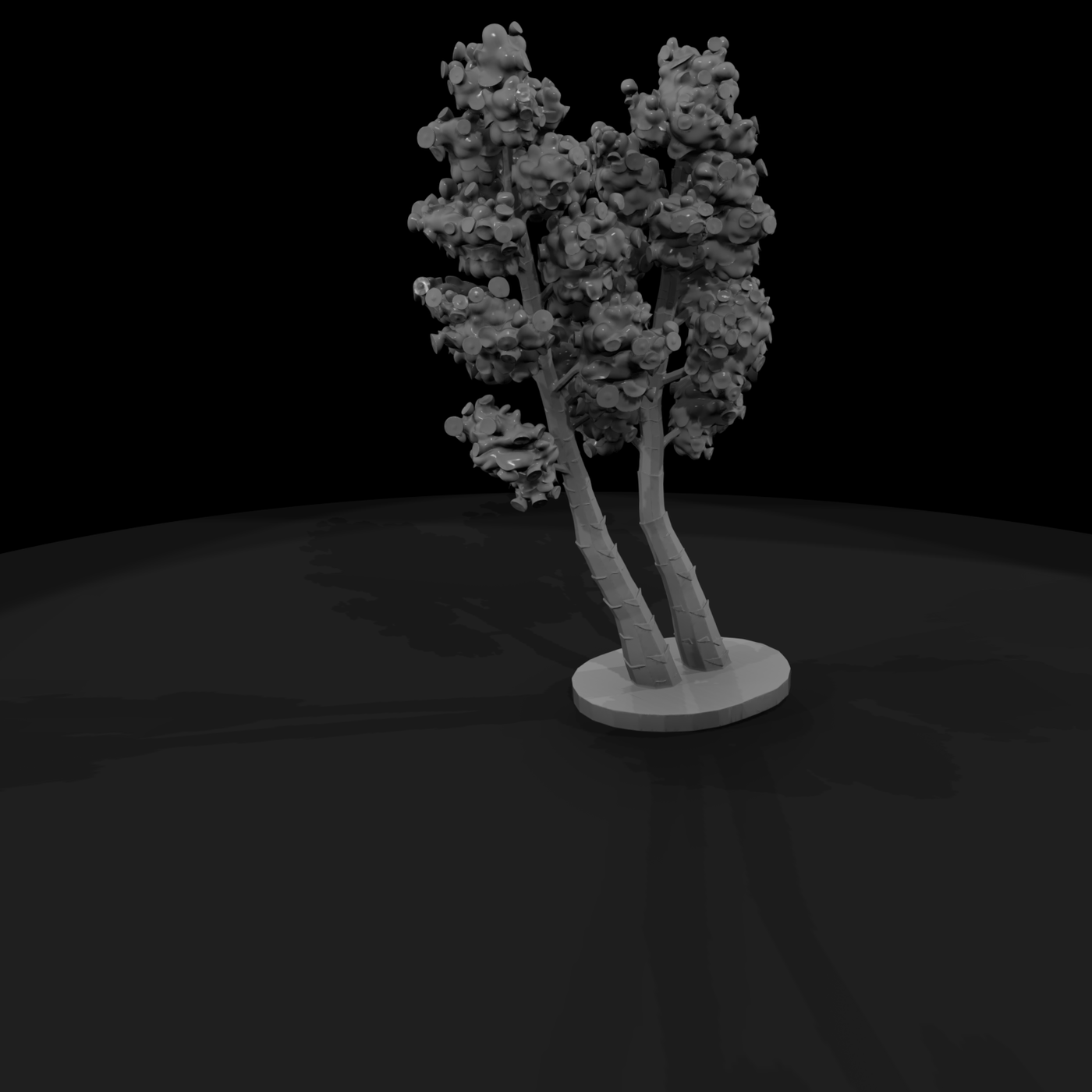 Stylized Twin Birch Tree