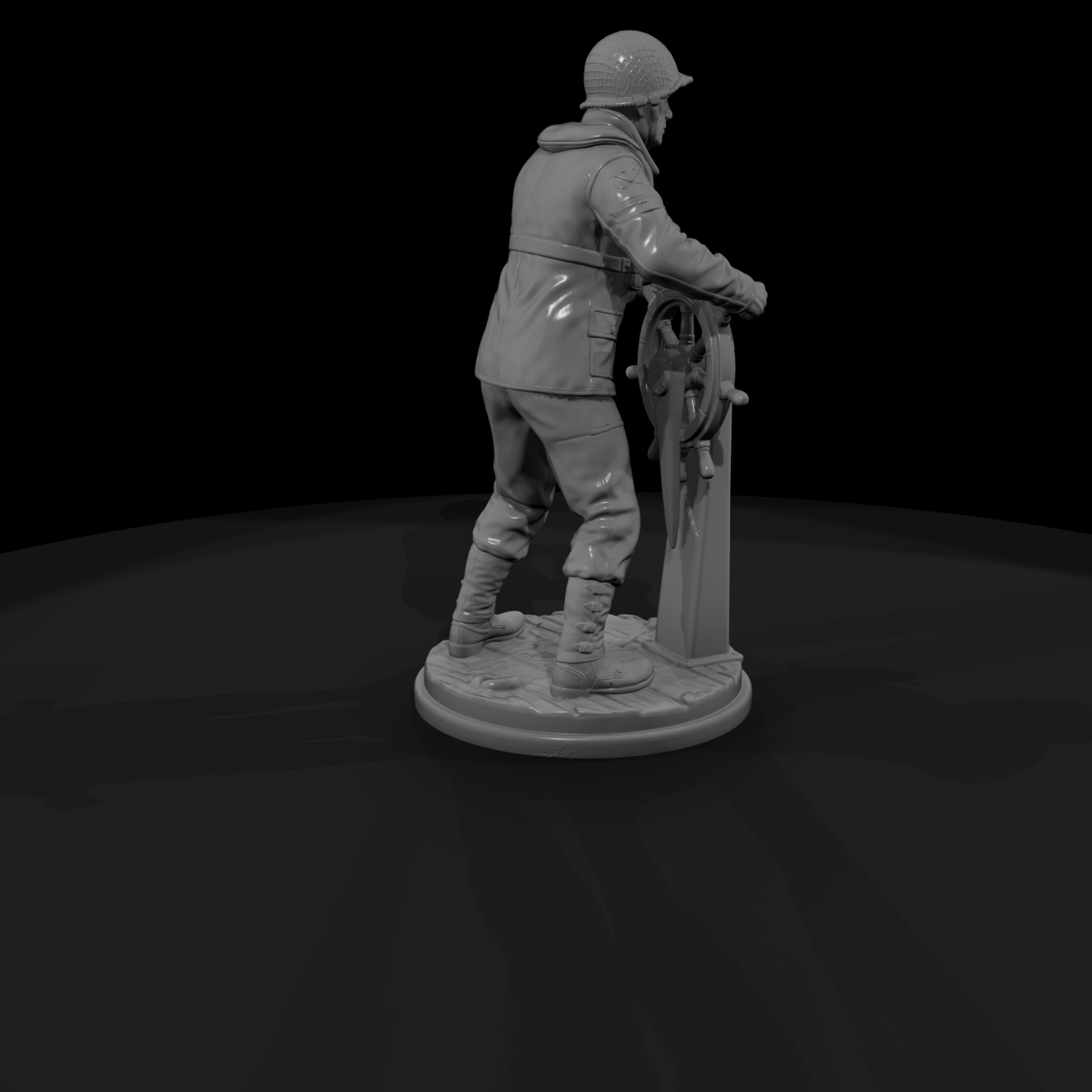 Ww2H 091 United States Coast Guard Lcvp Coxswain