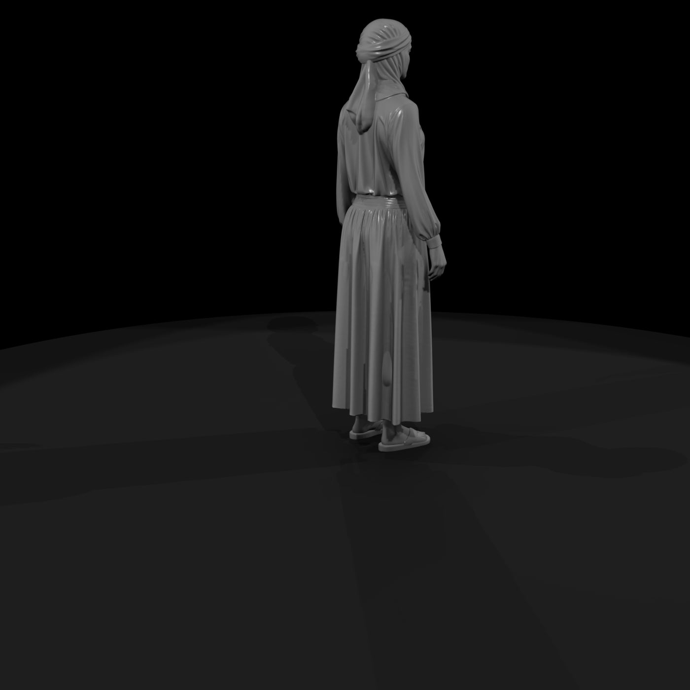 middle-eastern-female-truck-driver-with-light-truck-3d-printable-miniature-915068