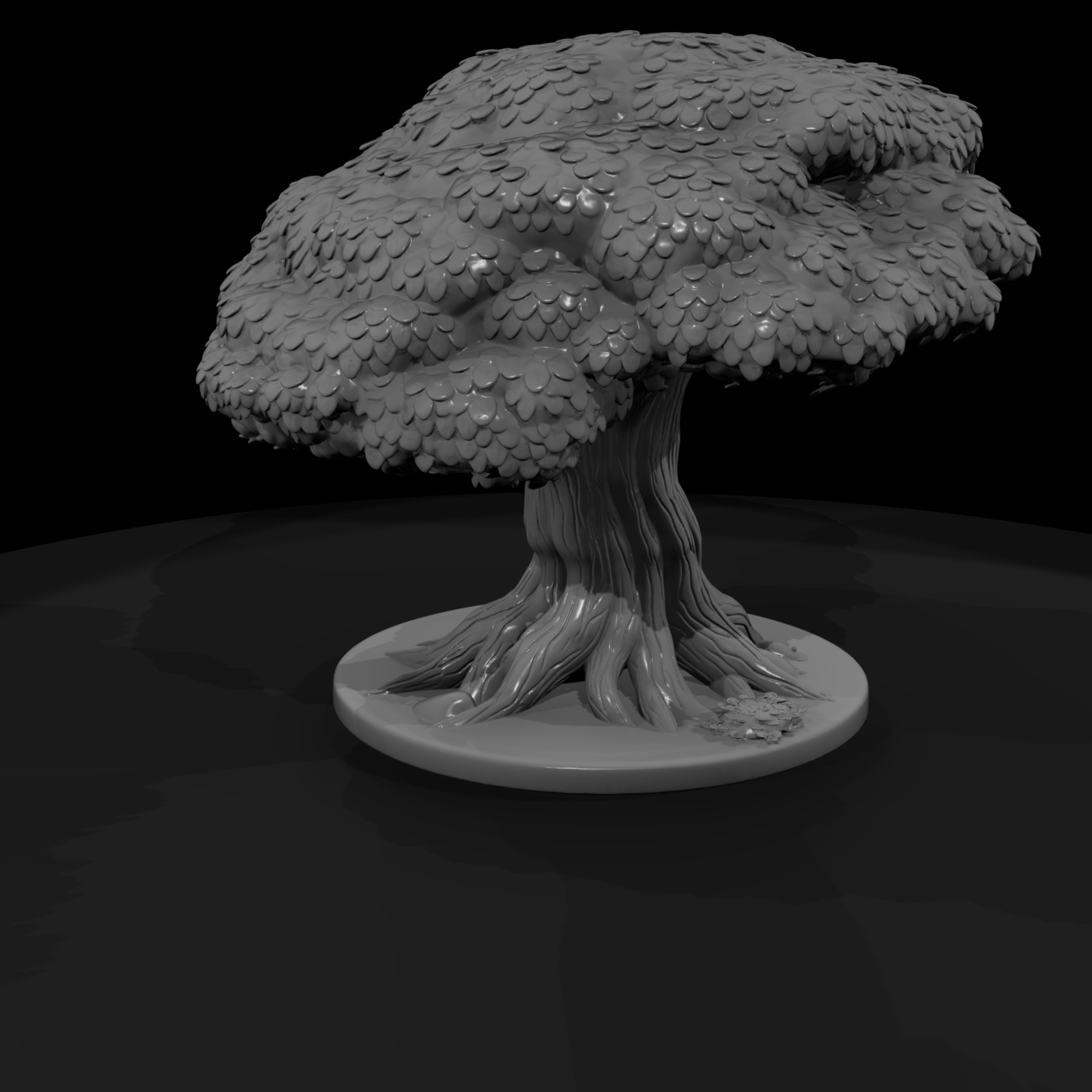 Stylized Fantasy Oak Tree — Scenic