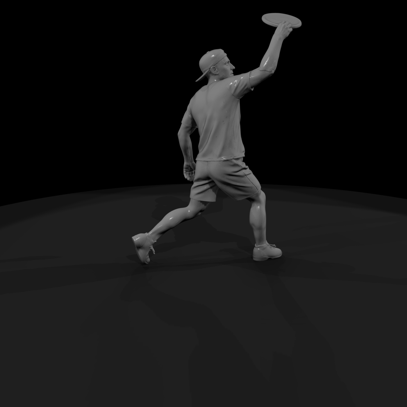 Disc Player Making a Throw