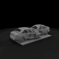 Two-Car Collision Wreck Scene — thumbnail 4