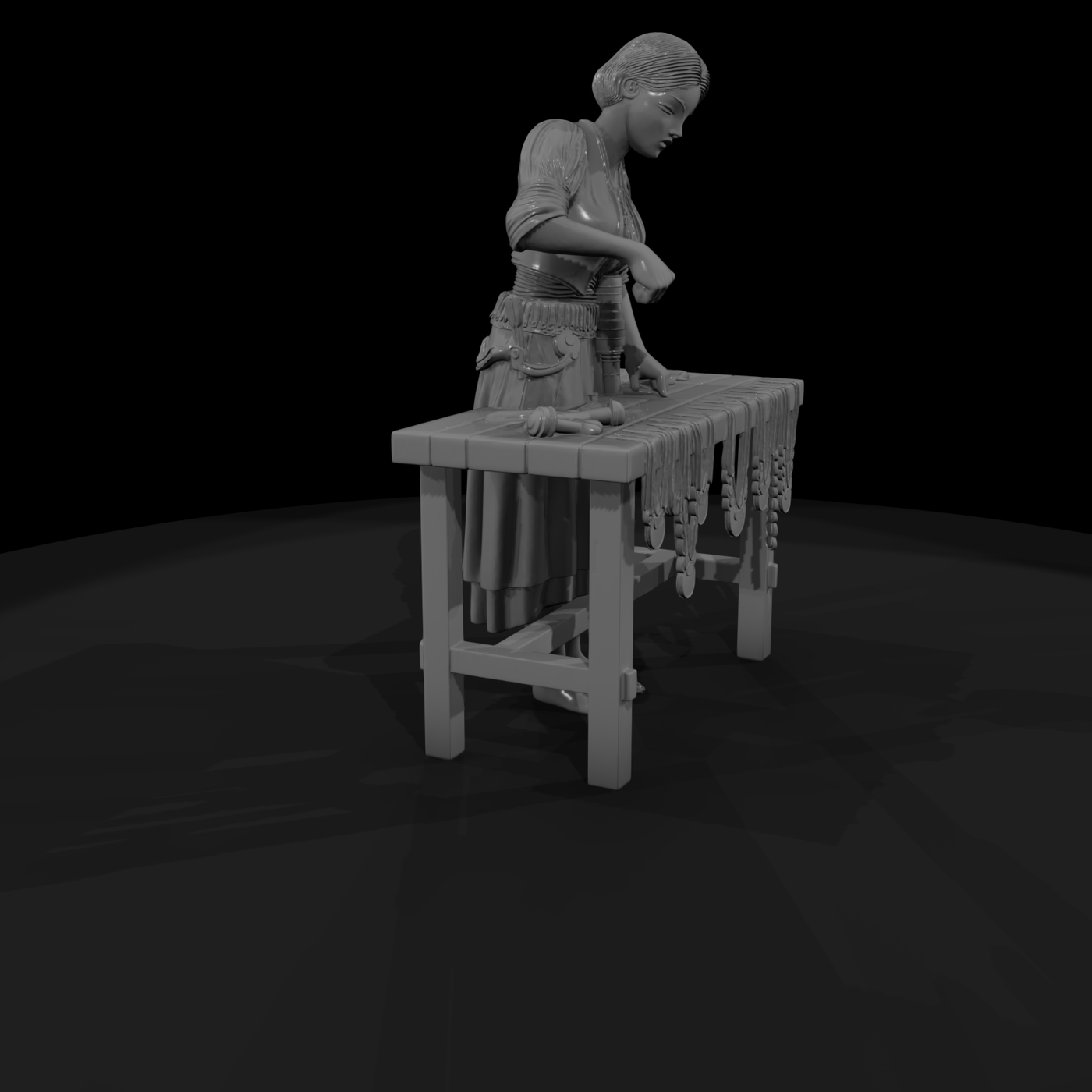 Stylized Jewelry Maker Figurine