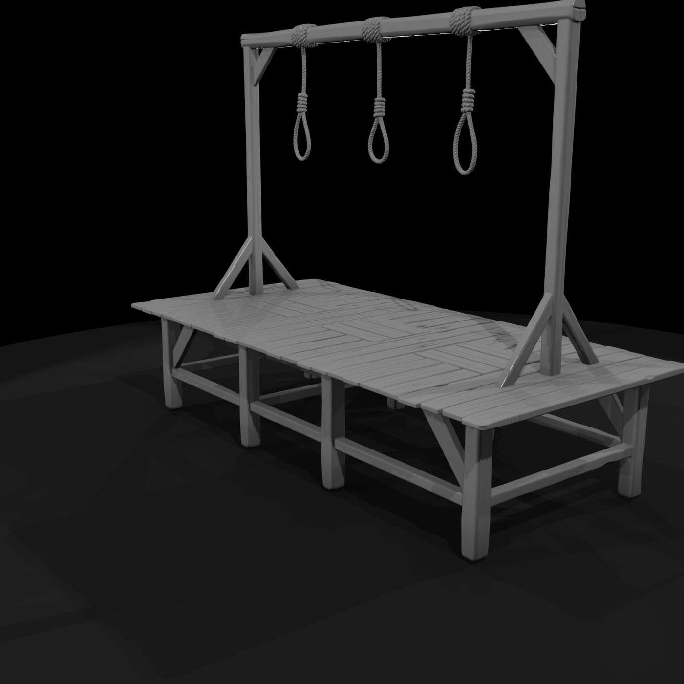 Old West Wooden Gallows