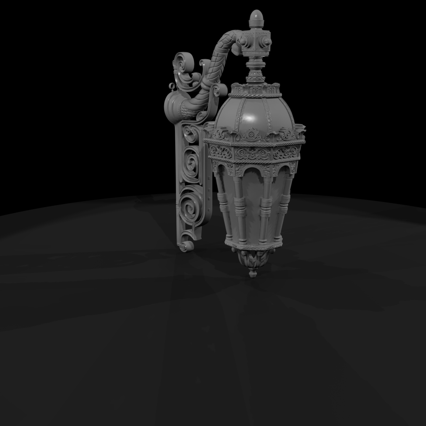 Ornate Victorian Wall Lantern — Lamp